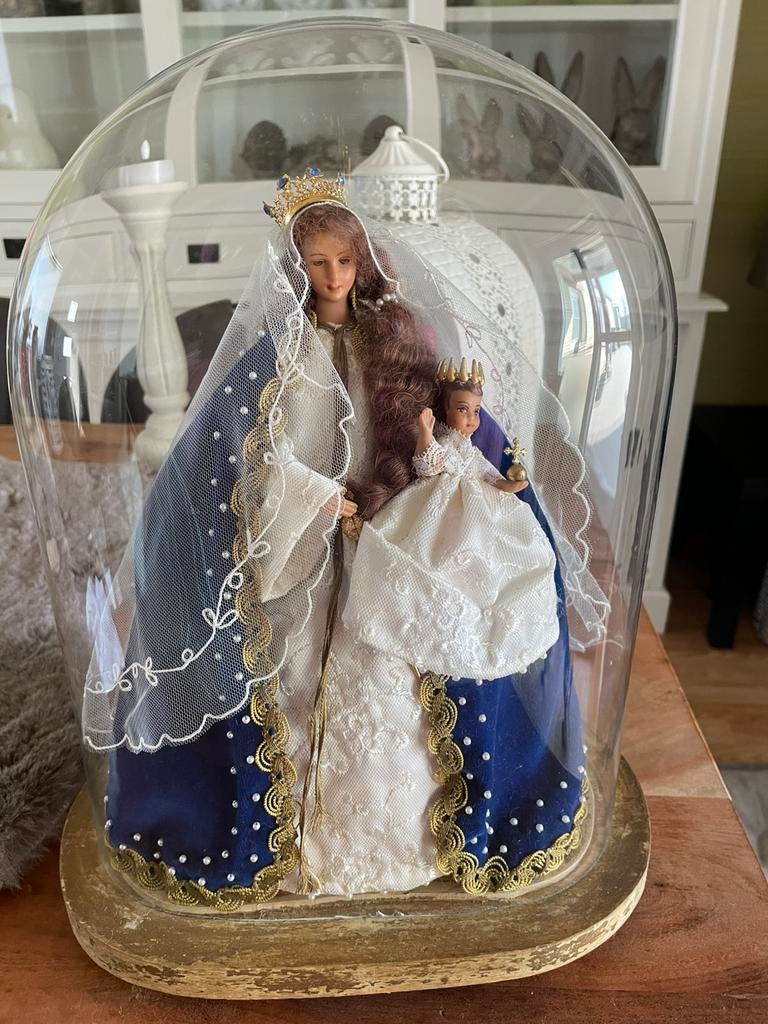 Mariabeeld onder stolp, Huis en Inrichting, Woonaccessoires | Stolpen, Ophalen, Zo goed als nieuw