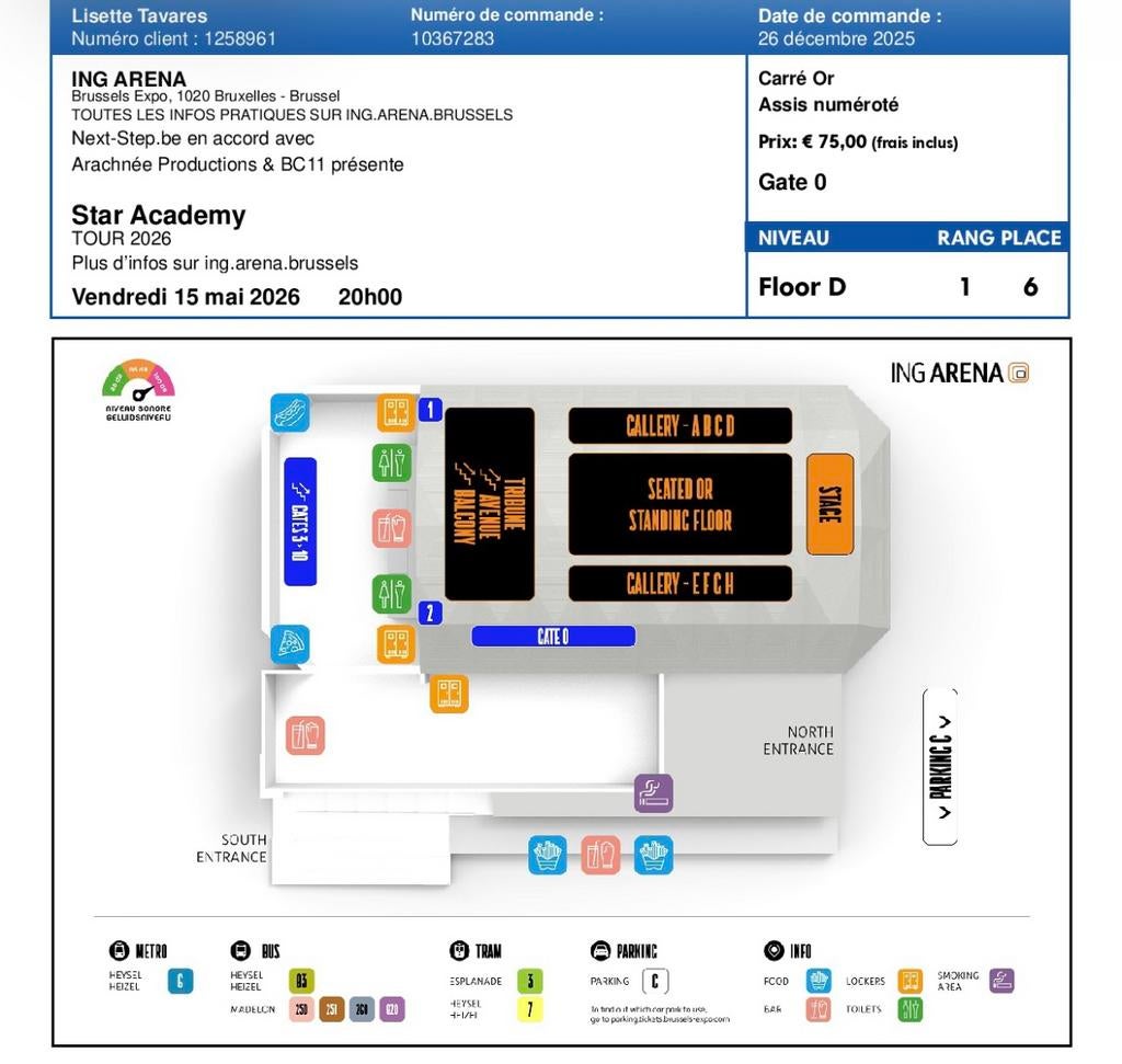 Ticket poue la star academy, Une personne, Mai