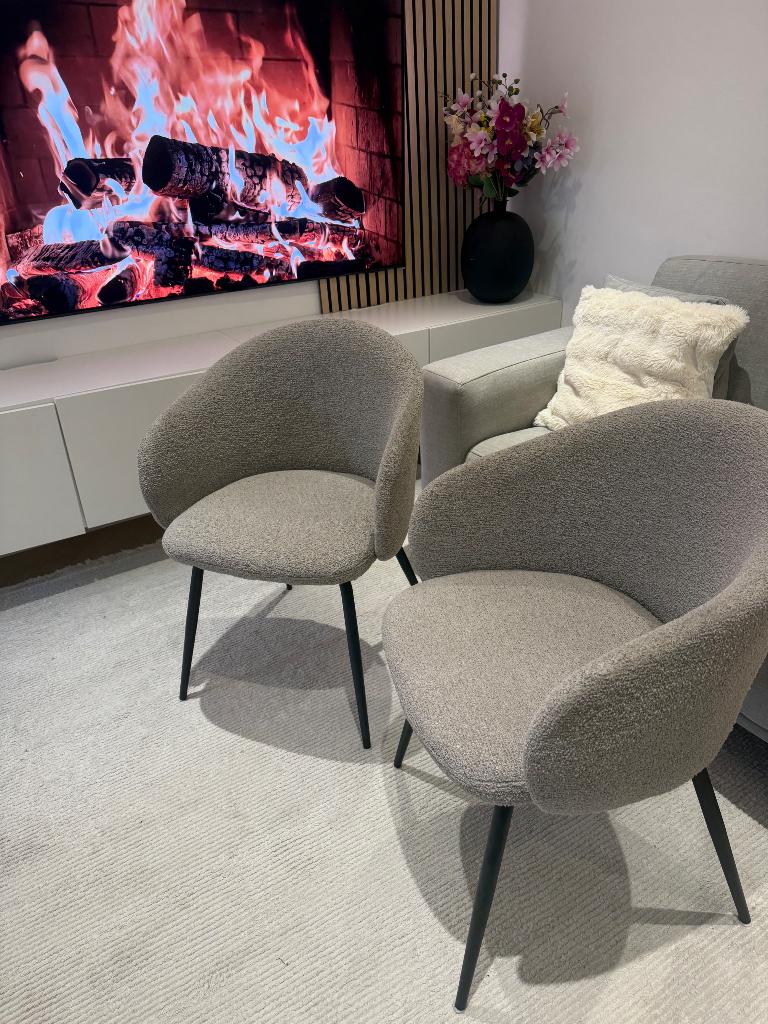 4 x chaises de salle à manger 'Bergen' Quantum grey, Gris, Comme neuf, Enlèvement, Quatre