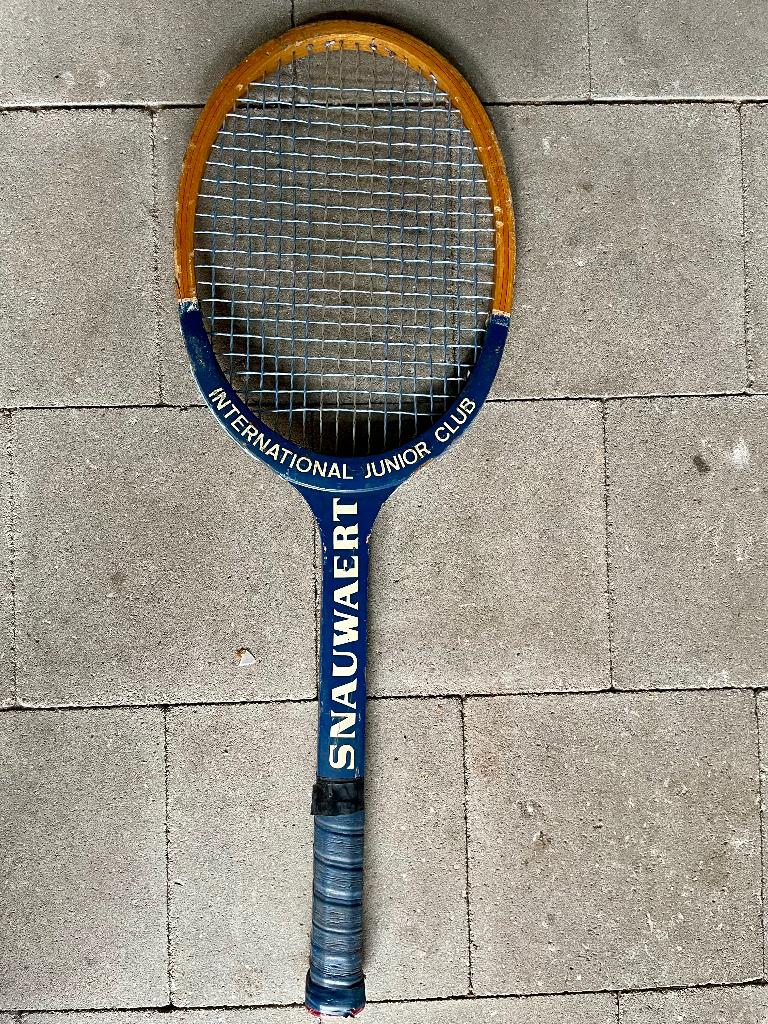 Retro houten tennis racket, Enlèvement, Raquette