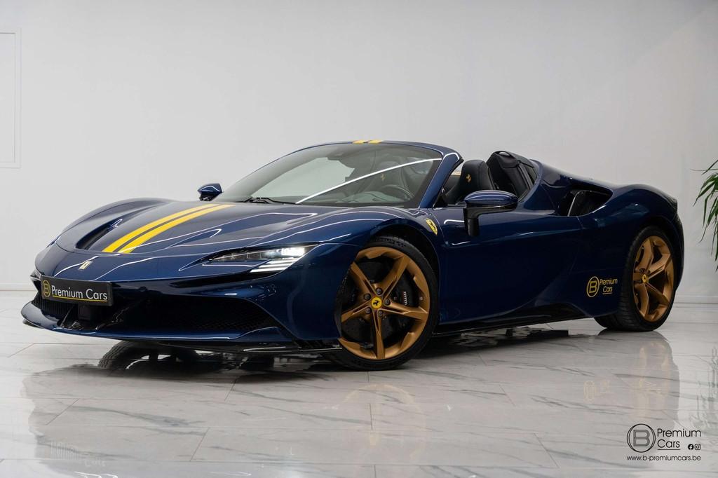 Ferrari SF90 Spider 4.0 V8 F1! PHEV! 10x Carbon / Mega Spec, Gebruikt, Cabriolet, Blauw, Alcantara