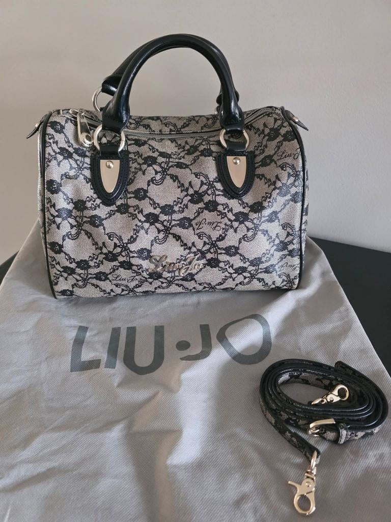 Beige/zwarte handtas van LIU JO, Handtassen en Accessoires, Tassen | Damestassen, Ophalen of Verzenden, Zo goed als nieuw, Overige kleuren