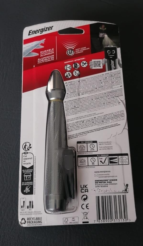 Lampe torche energizer 400 lumens, Caravans en Kamperen, Ophalen of Verzenden, Nieuw, Batterij