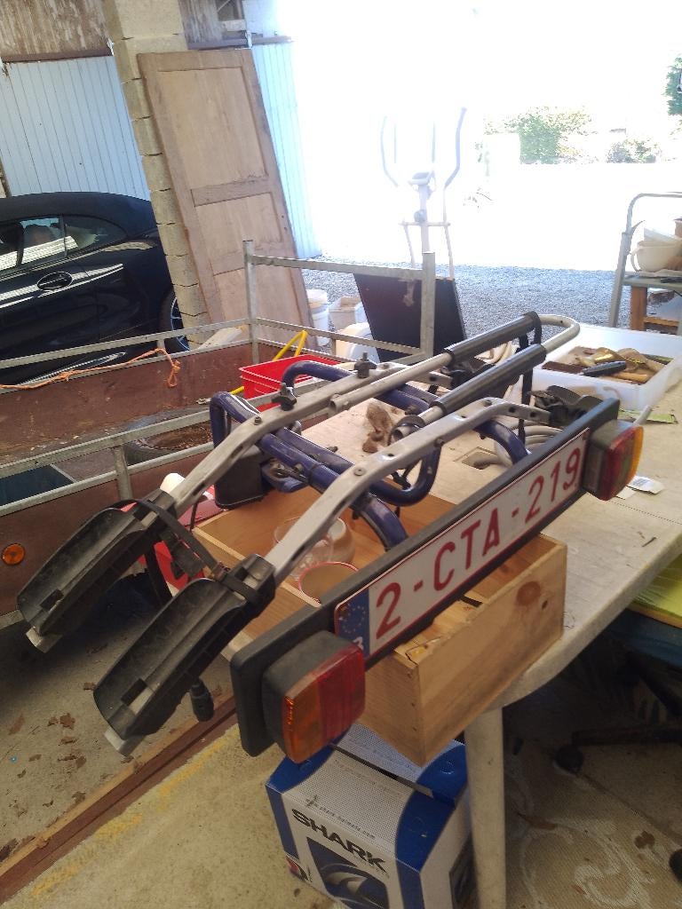 Porte vélos, Autos : Divers, Porte-vélos, Support d'attelage, 2 vélos, Pneus larges, Enlèvement