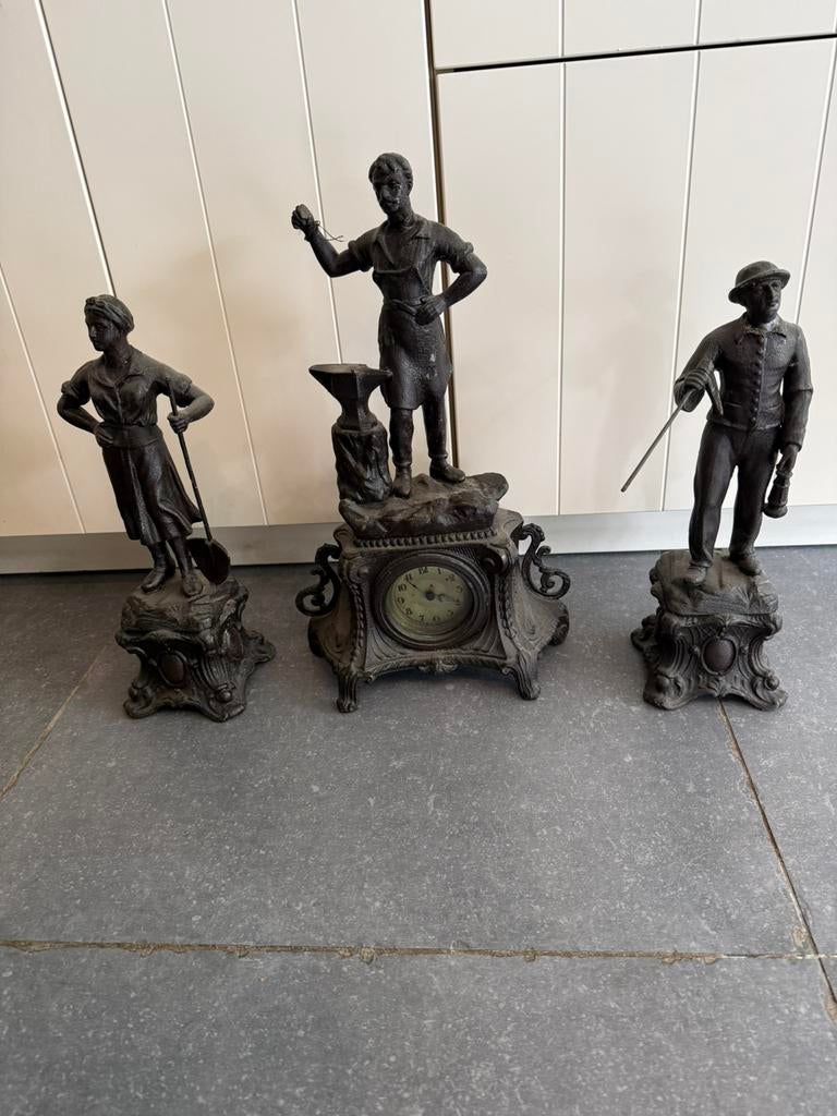 Antieke schouwgarnituur, Antiek en Kunst, Ophalen