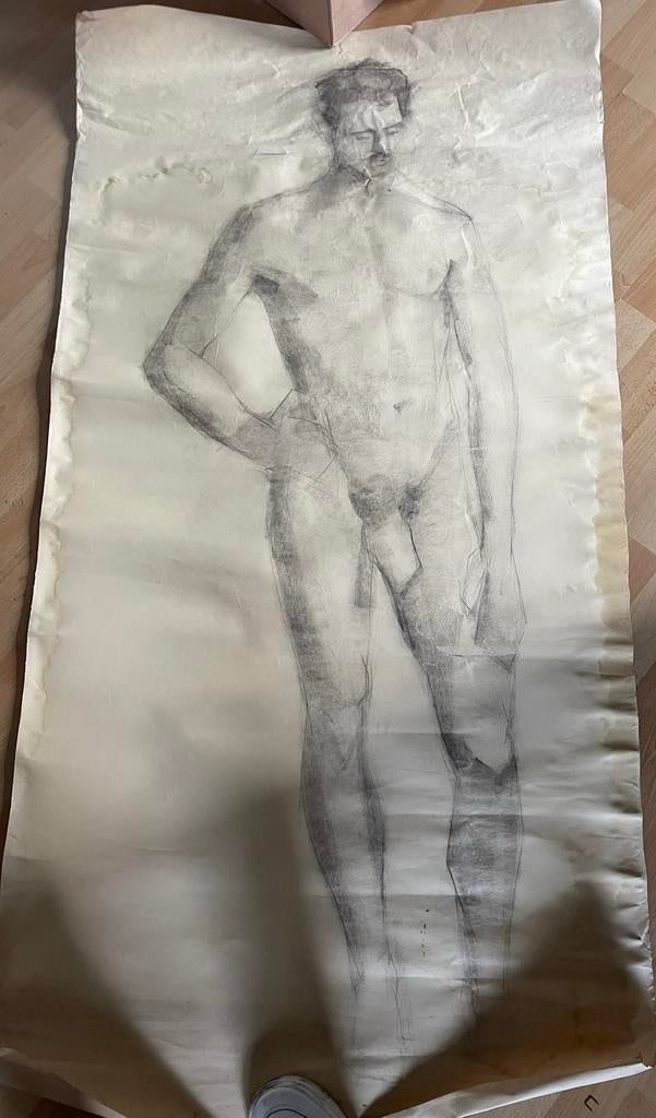 Origineel groot werk op papier jos op de beeck berlaar, Antiek en Kunst, Ophalen of Verzenden