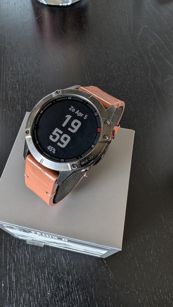 Garmin fenix 6 pro zwart 47mm, Handtassen en Accessoires, Smartwatches, Zwart, Conditie, Ophalen of Verzenden