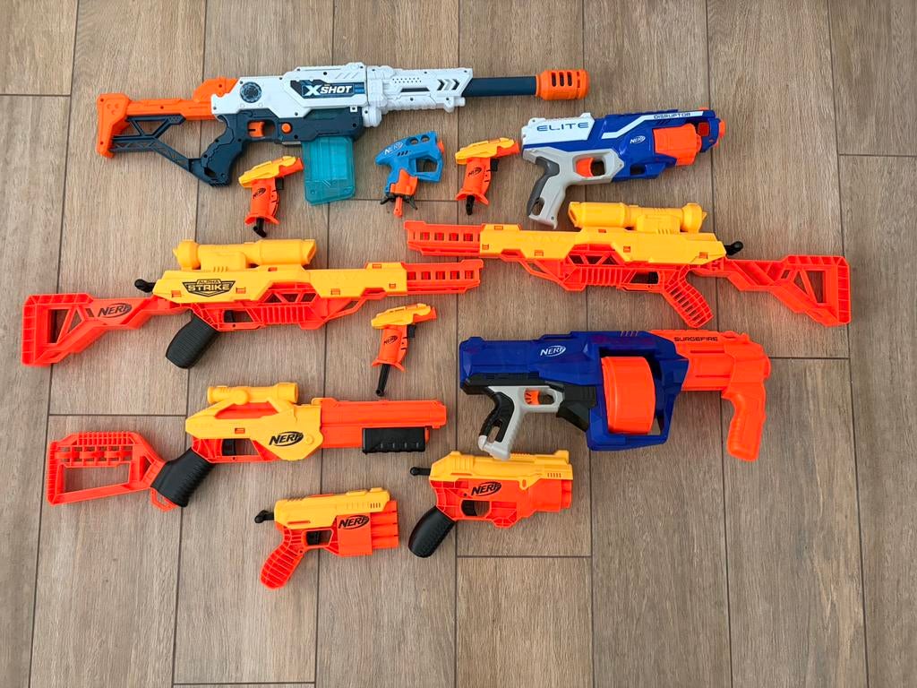 Nerf geweren, Ophalen, Gebruikt