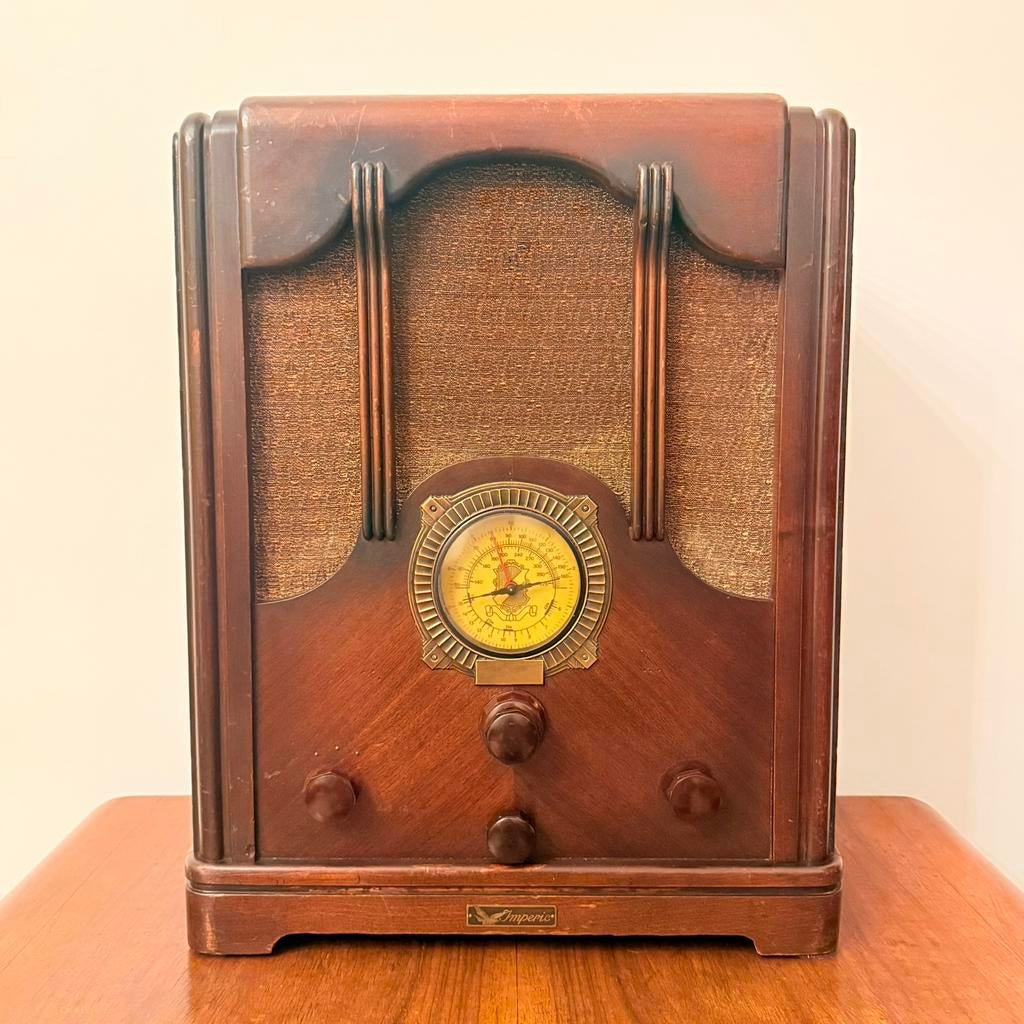 ART DECO BUIZENRADIO IMPERIE 1934 VINTAGE RADIO KATHEDRAAL, Antiek en Kunst, Verzenden