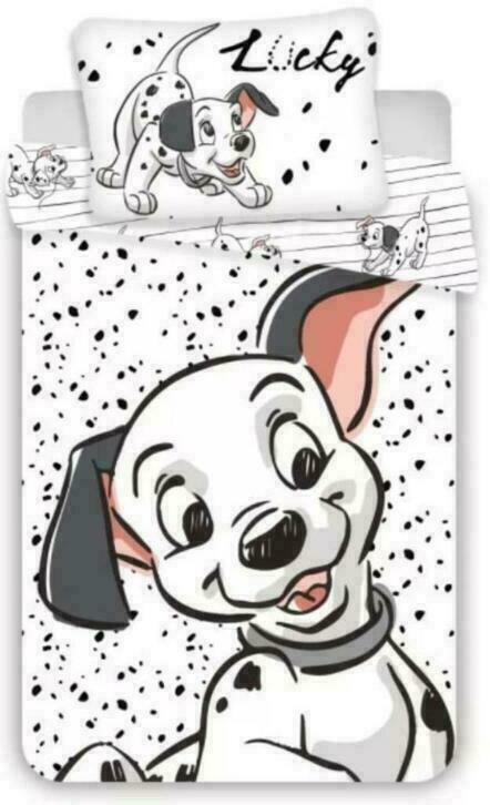 101 Dalmatiërs Baby / Peuter Dekbedovertrek 100x135 - Katoen, Kinderen en Baby's, Jongetje of Meisje, Wit, Dekbedovertrek, Nieuw