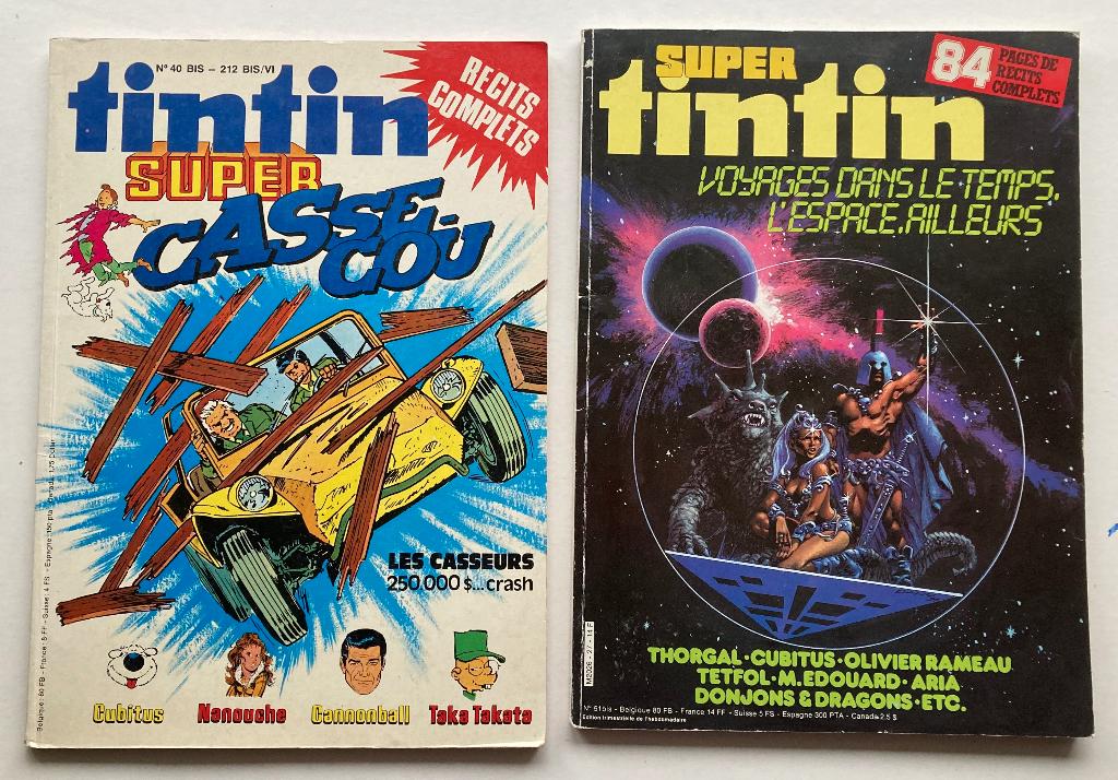 2 Revues SUPER TINTIN 6 et 27 pour 5€ les 2, Livres, Journaux & Revues, Utilisé, Enlèvement ou Envoi