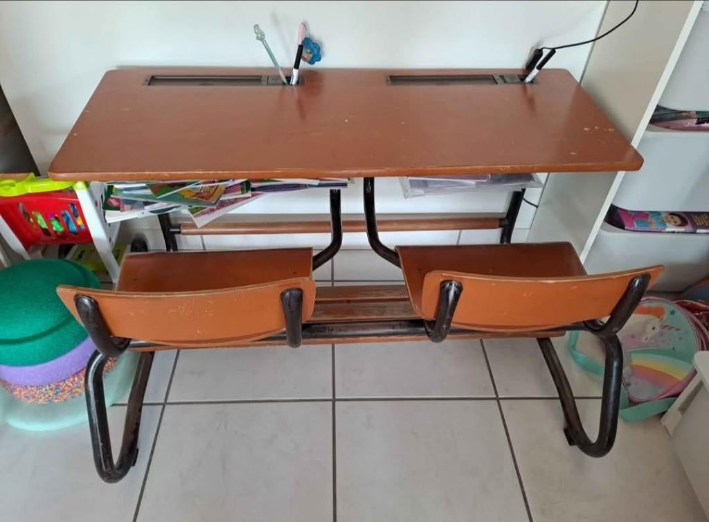 Schoolbank, Huis en Inrichting, Ophalen, Gebruikt, Bureau