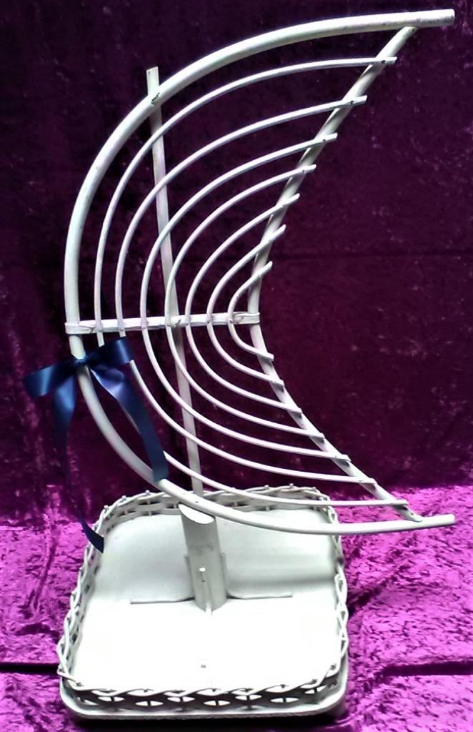 Presentatie mand maan voor doopsuiker - witte kleur, Enlèvement, Utilisé, Cadeau d'accouchement