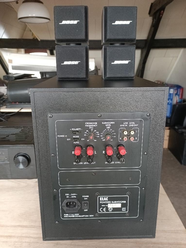 Bose AM5s avec caisson de basses Elac, TV, Hi-fi & Vidéo, Enlèvement ou Envoi, Comme neuf, Système 2.1, 70 watts ou plus