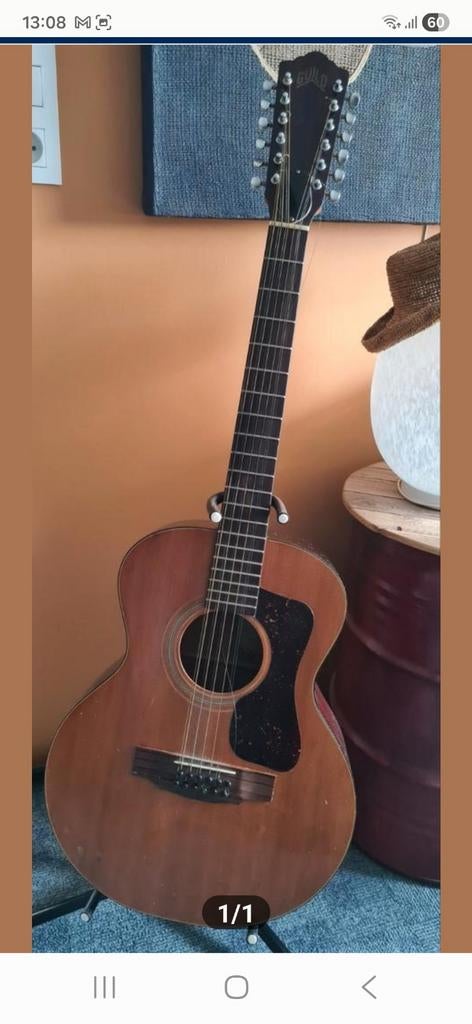 Guitare guild 12 cordes, Muziek en Instrumenten, Snaarinstrumenten | Gitaren | Akoestisch, 12-snarig, Ophalen