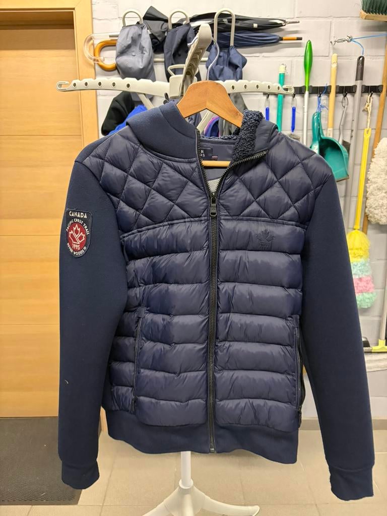 River Woods jas met kap mt S, Kleding | Heren, Jassen | Winter, Ophalen, Gedragen, Maat 46 (S) of kleiner, Blauw
