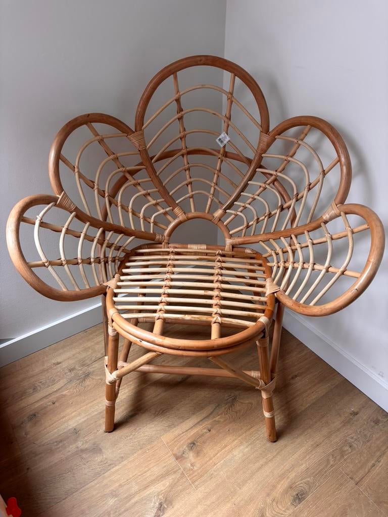 Rotan lotus kuipstoel, Maison & Meubles, Neuf, Moins de 75 cm, Osier ou Rotin, Enlèvement