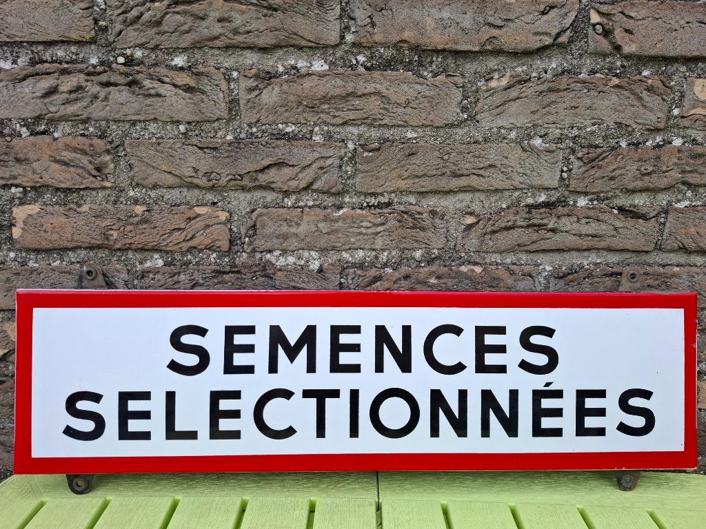 Plaque émaillée (semences sélectionnées), Collections, Enlèvement ou Envoi, Neuf, Panneau publicitaire