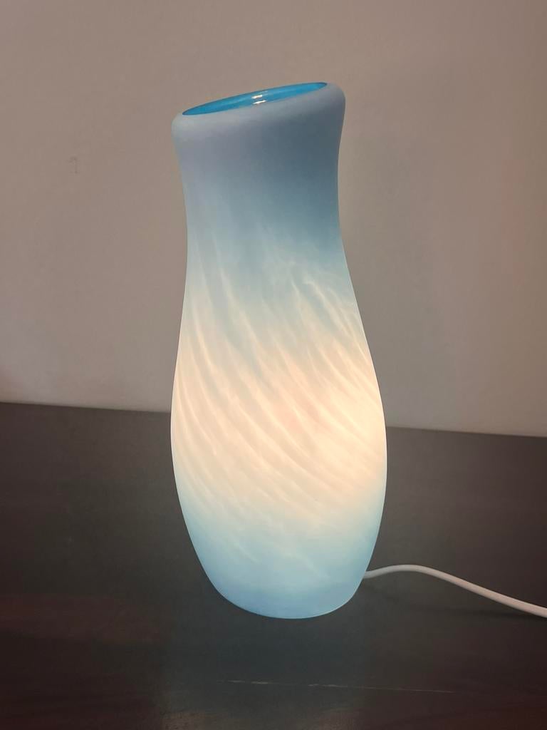 Lampe vintage en verre ikea mylonit bleu, Enlèvement ou Envoi, Maison et Meubles