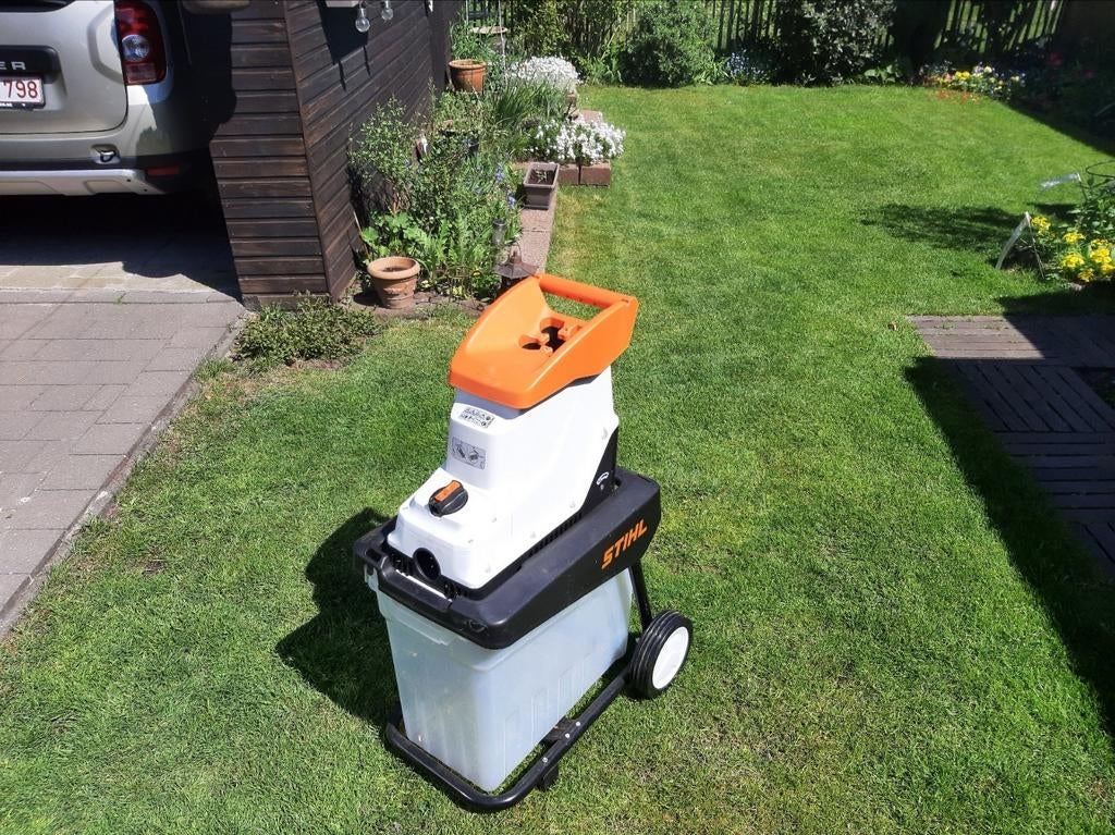 Hakselaar Stihl, Tuin en Terras, Ophalen, Sthil, Zo goed als nieuw, Met opvangbak