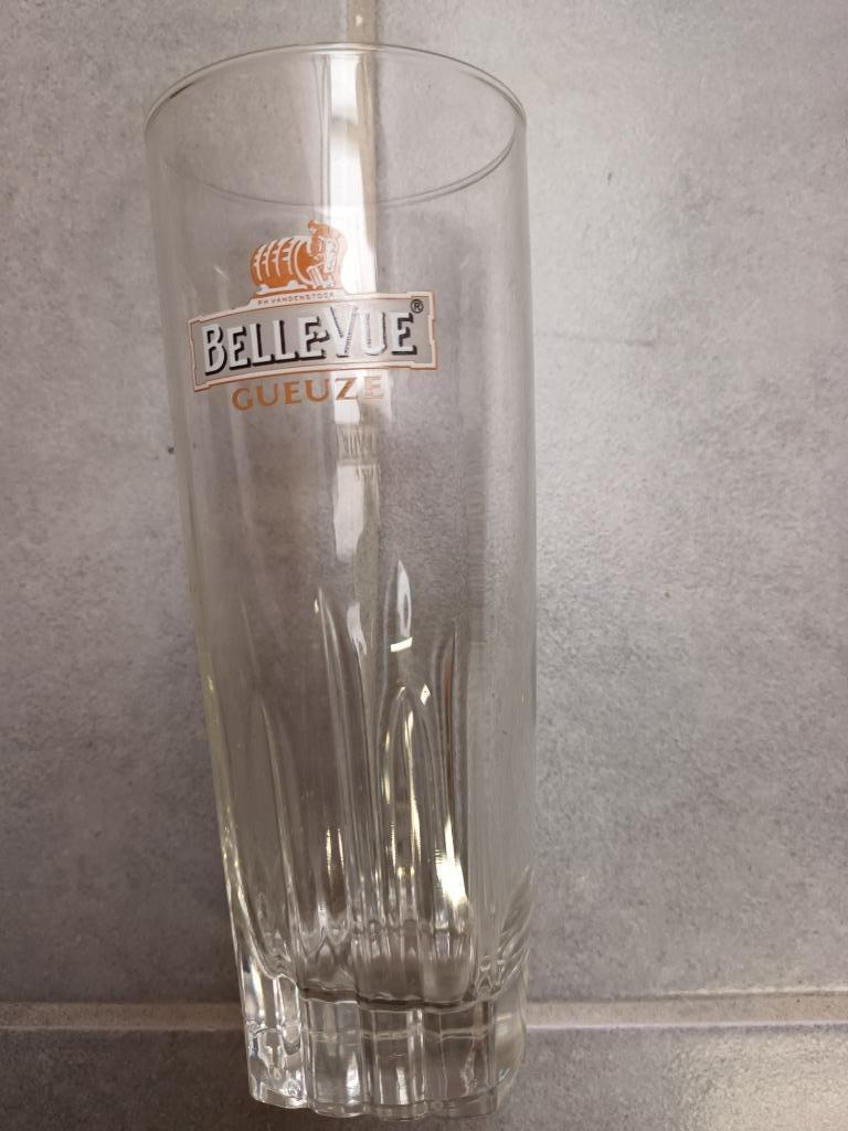 set van 6 glazen geuze Belle vue, Ophalen of Verzenden, Nieuw, Bierglas