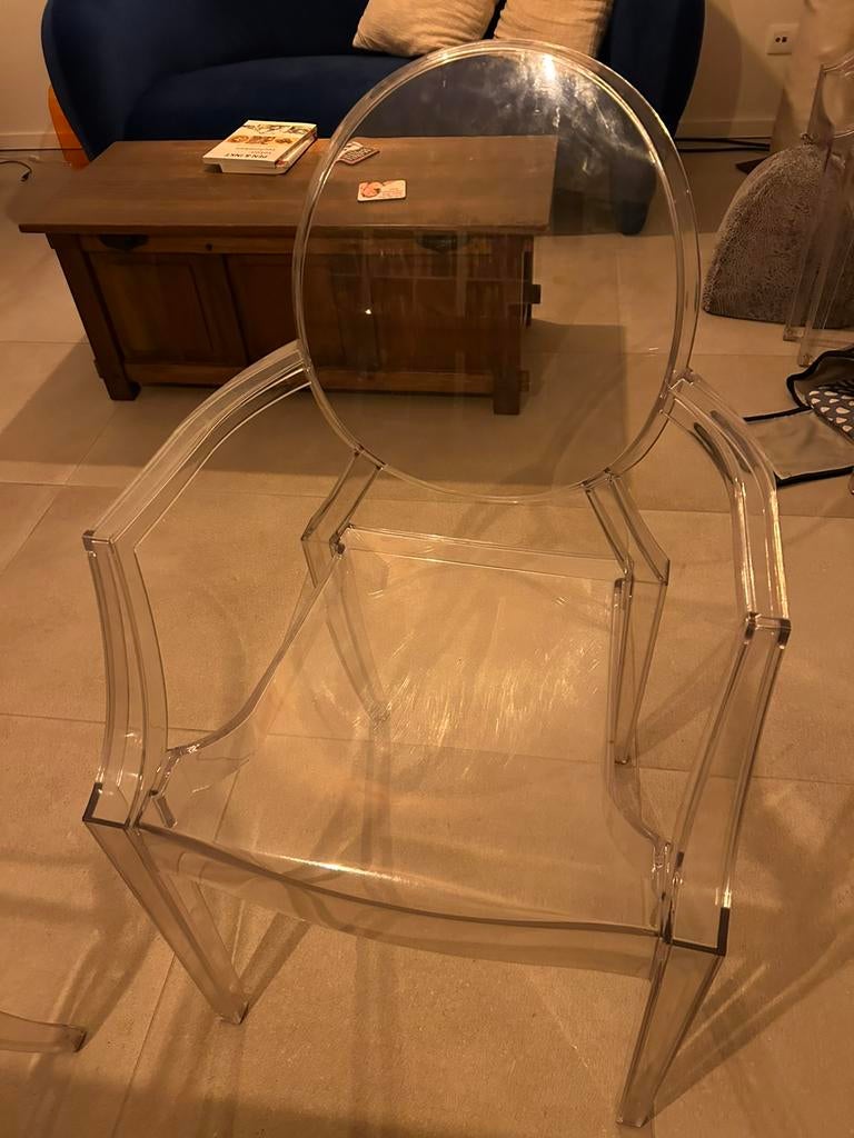 Set van 8 stoelen “Ghost” Kartell ontwerp Philippe Starck, Huis en Inrichting, Stoelen, Ophalen, Kunststof, Gebruikt, Overige kleuren