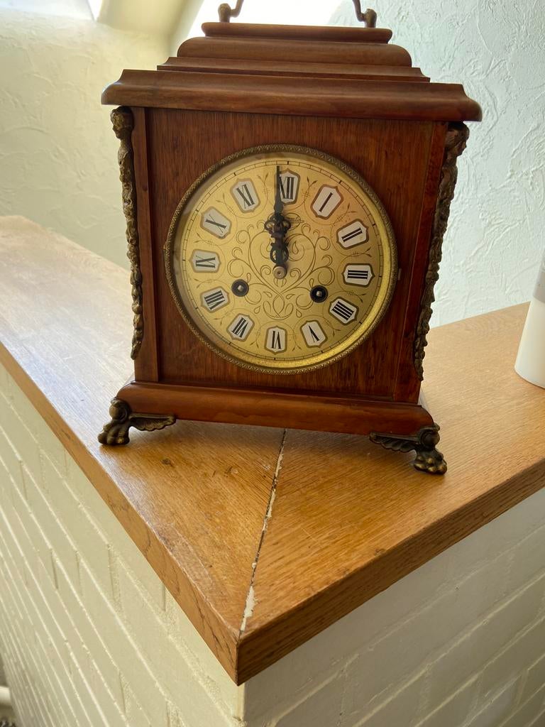 Horloge bois et métal