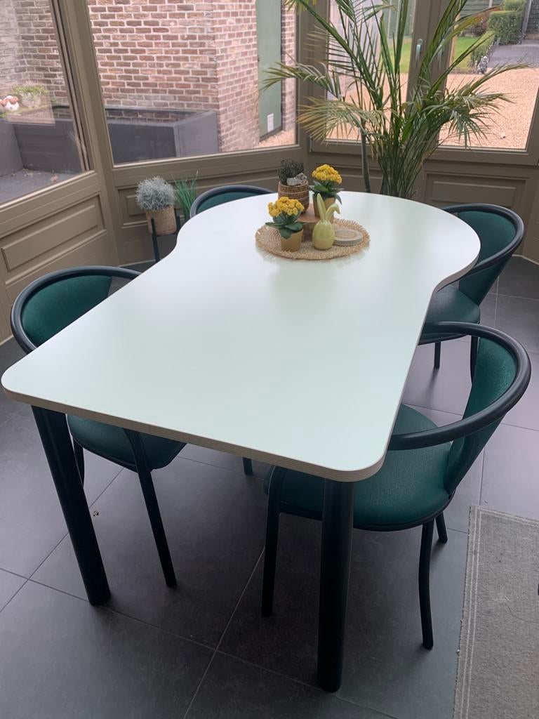 Tafel met 4 stoelen, Huis en Inrichting, Tafels | Eettafels, Ophalen, Gebruikt, 50 tot 100 cm, 150 tot 200 cm