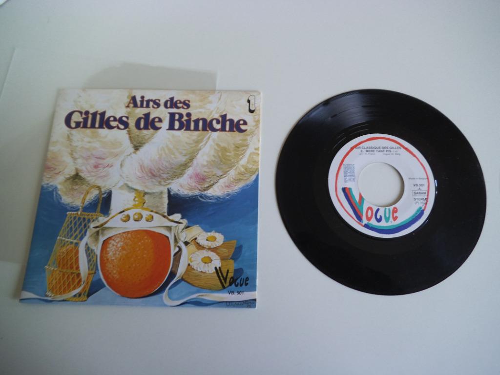 7" Airs des Gilles de Binche Air classique des gilles mère t, Enlèvement ou Envoi, Utilisé, 7 pouces, Single
