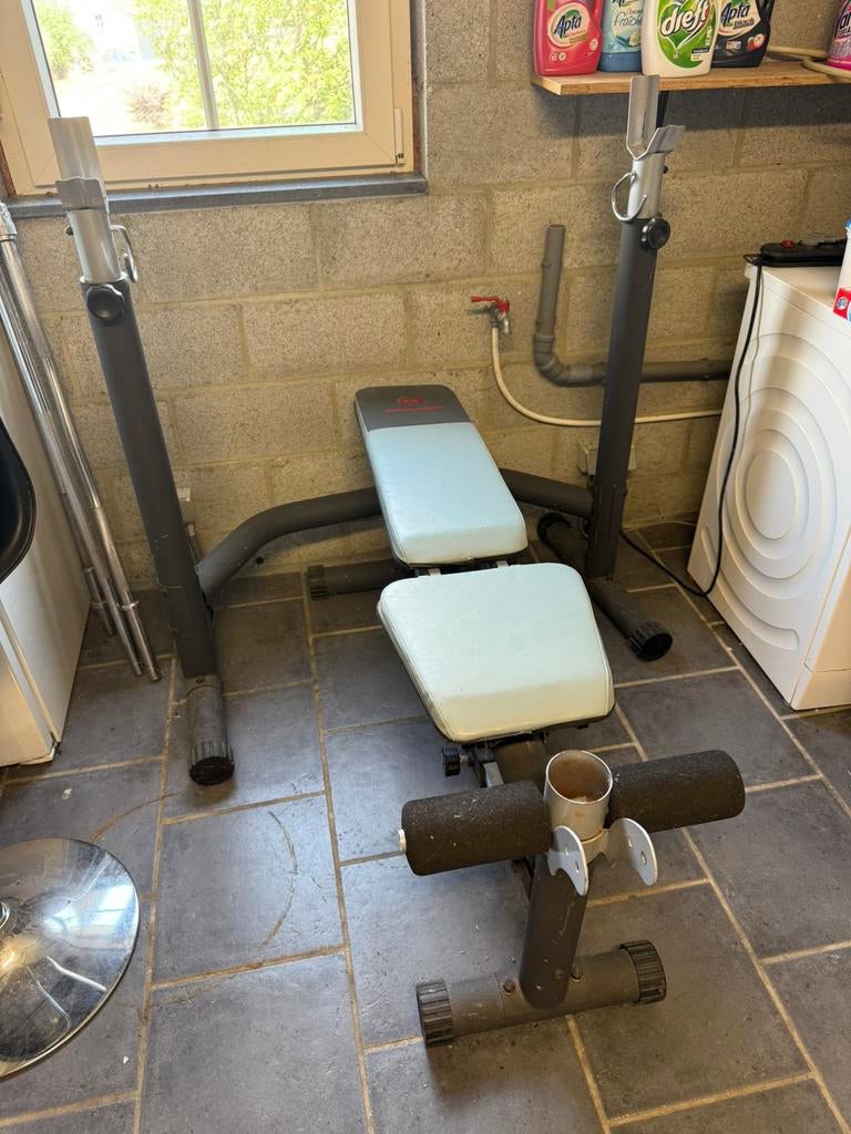 Banc dunlop plus support barre, Enlèvement, Comme neuf, Autres matériaux, Couché