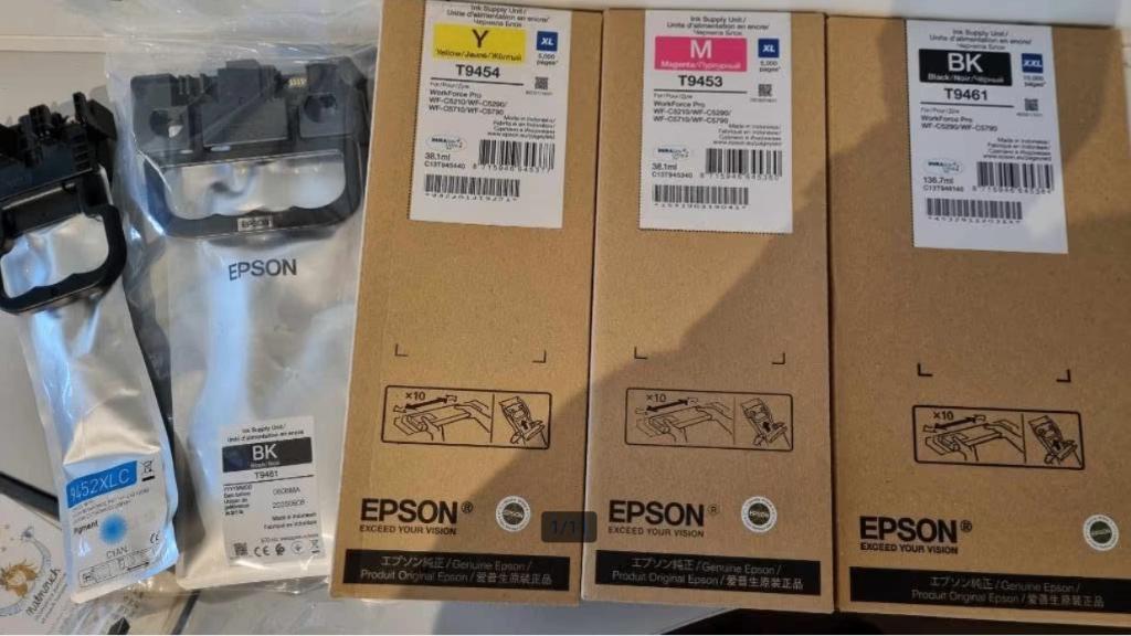 5 nieuwe cartridges voor Epson WorkForce PRO WF-C5710 2 MAXI, Verzenden, Nieuw, Epson