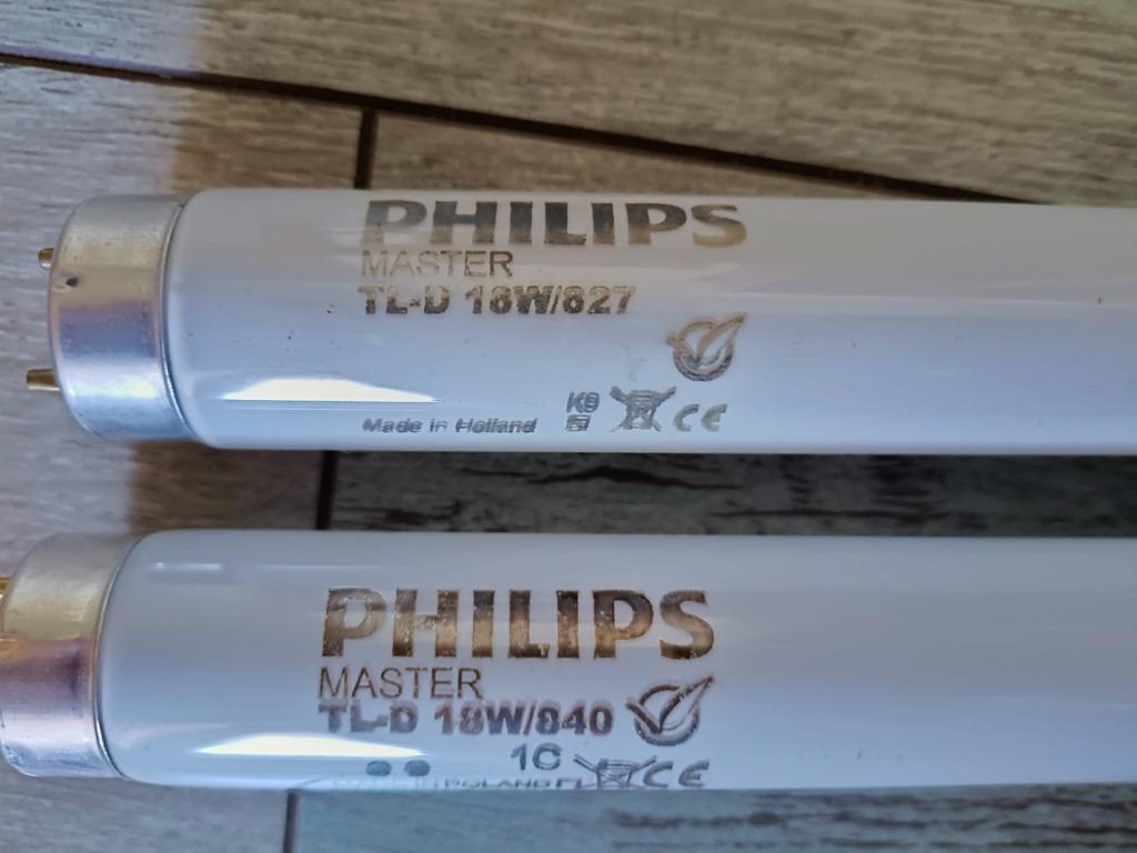 2 Philips Master TL-D 18W neonlampen van 59 cm, Ophalen, Gebruikt, Overige typen