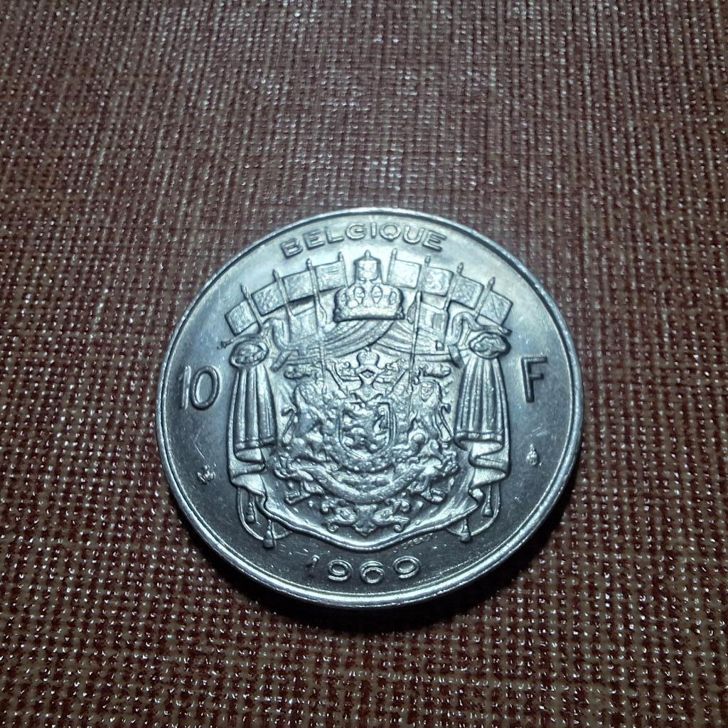 10 Belgische frank 1969, Postzegels en Munten, Munten | België, Ophalen of Verzenden