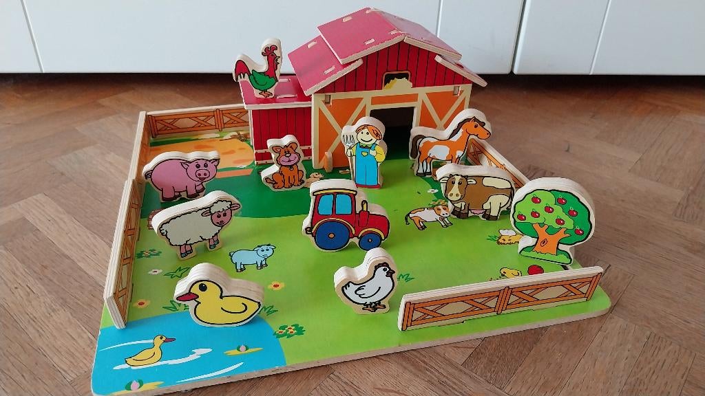 Ferme en bois - jeu en bois pour petits enfants, Enlèvement ou Envoi, Comme neuf, Autres types