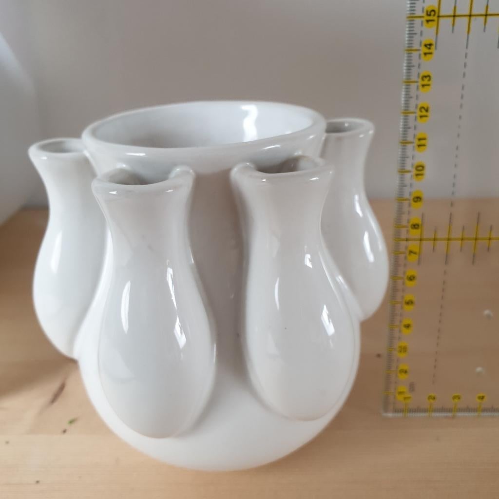 Vase tulipe blanc, Maison & Meubles, Enlèvement ou Envoi, Comme neuf, Blanc