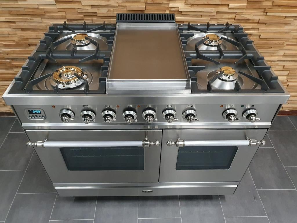 🔥Luxe Boretti Fornuis 100cm RVS GASOVEN 5 pits Frytop, Elektronische apparatuur, Fornuizen, 60 cm of meer, Ophalen of Verzenden