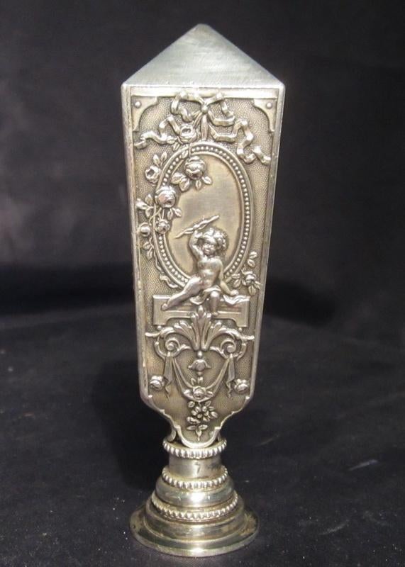 Antieke lak stempel, brons, lakstempel lakzegel zilver, Verzenden