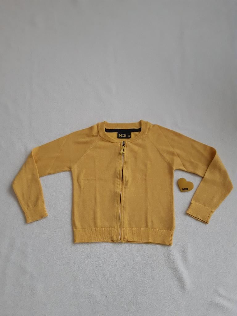 K3 geel vestje maat 122, Kinderen en Baby's, Kinderkleding | Maat 122, Gebruikt, Meisje, Trui of Vest, Ophalen of Verzenden
