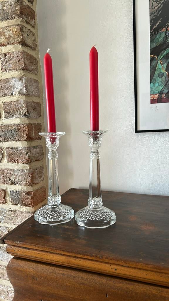 Bougeoir en verre, Antiquités & Art, Enlèvement ou Envoi, Verre