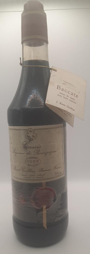 Cassis 1985, liqueur de Bourgogne, Roest Crollius, Beaune, Verzamelen, Wijnen, Ophalen of Verzenden, Zo goed als nieuw, Vol, Overige typen