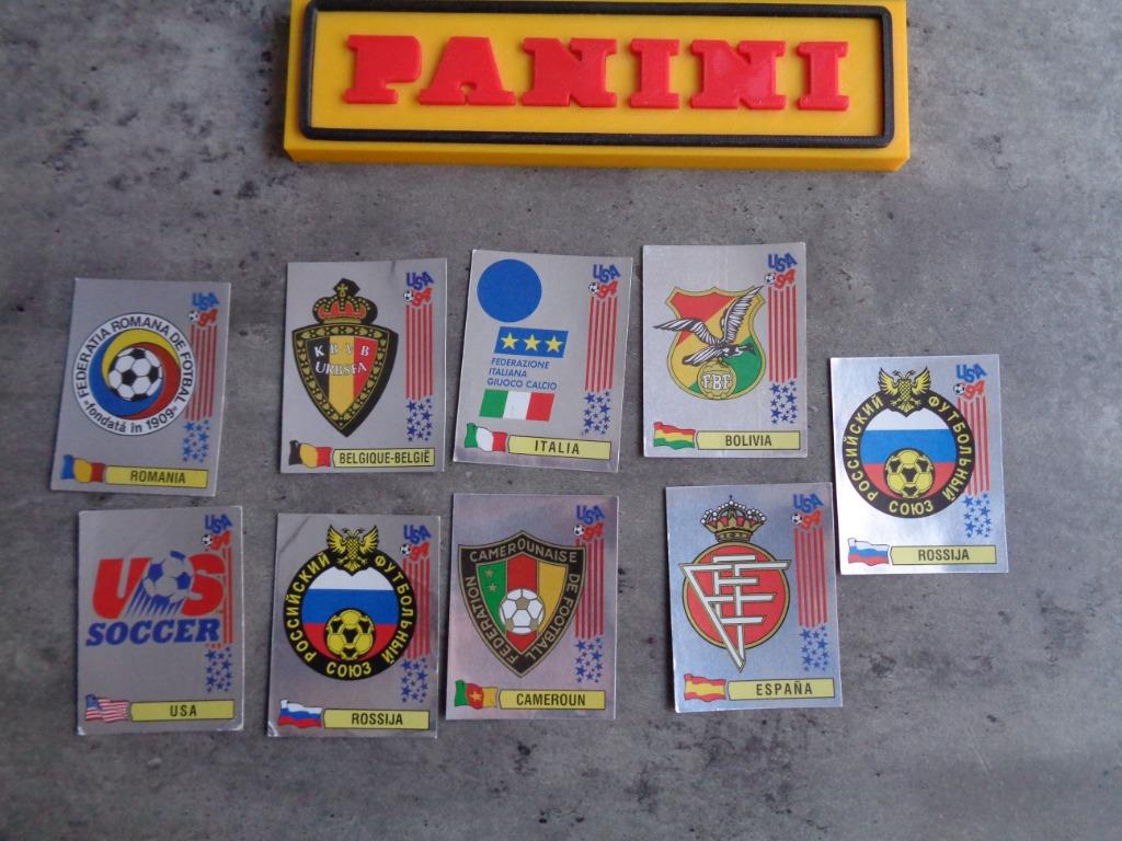 Panini emblemen badges  voetbal stickers world cup 94 usa 8x, Verzenden