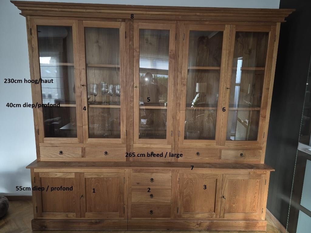 Buffet/vitrine en teck, Enlèvement