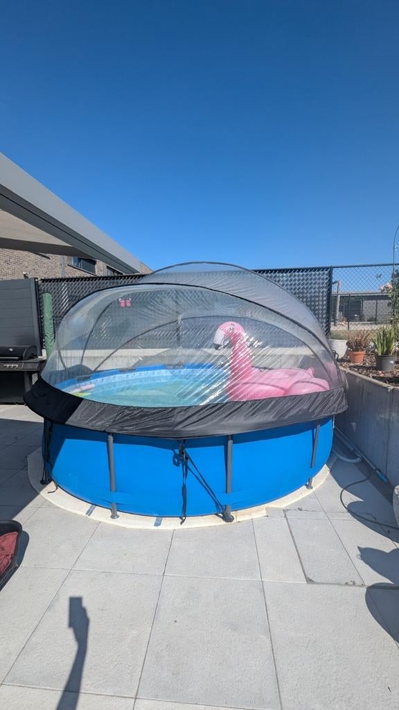 bestway pool pro Max 366 met koepel en zandfilter zonnemat, Tuin en Terras, Zwembaden, Ophalen, Gebruikt, Rond
