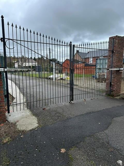 Ijzeren hek electrisch, Ophalen, Gebruikt, IJzer, Spijlenhekwerk