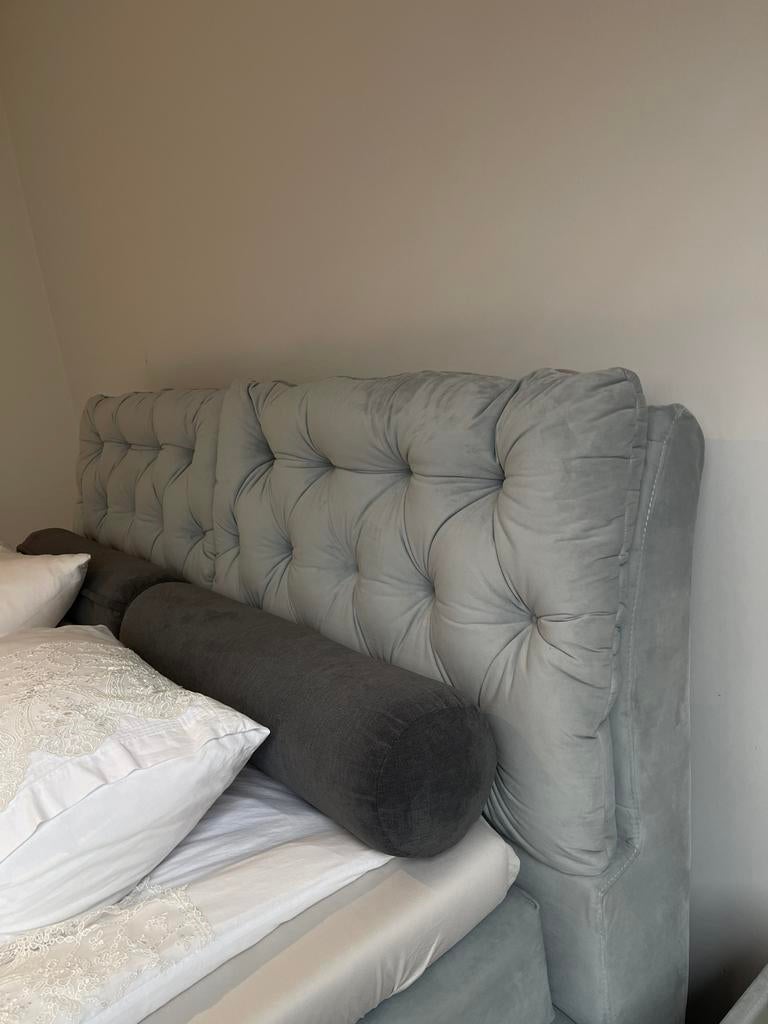 Boxspring prenuptia, Enlèvement, Utilisé, 180 cm, Bleu