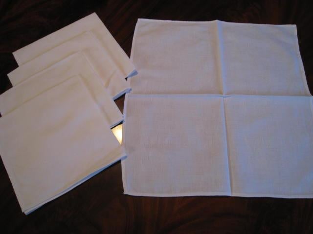 6 witte stoffen servetten, 35 x 35 cm, Huis en Inrichting, Keuken | Textiel, Ophalen