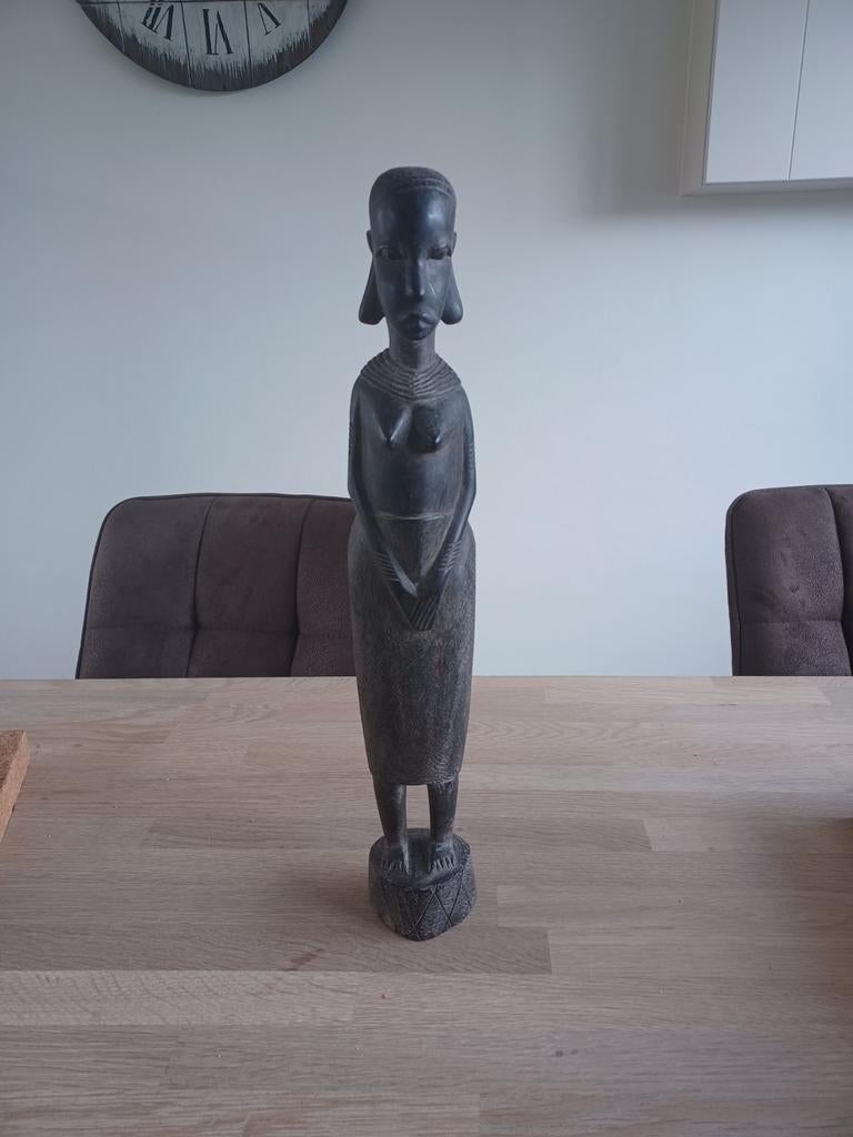 Afrikaans beeld dame, Antiek en Kunst, Ophalen