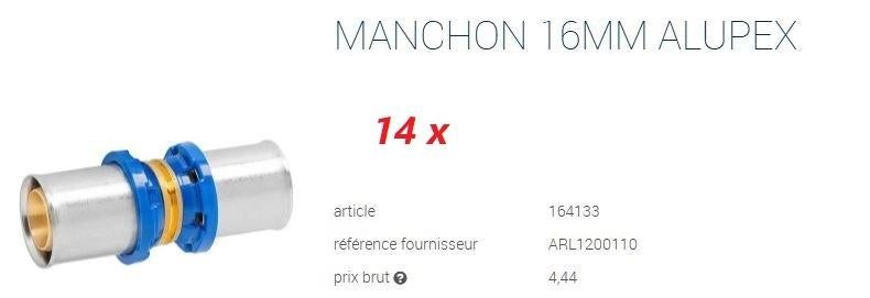 Lot de raccords Alupex – Divers modèles, Enlèvement, Neuf, Autres types