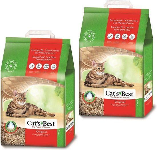 Cat's Best Original kattenbak — 2 x 20L (bijna nieuw), Dieren en Toebehoren, Katten-accessoires, Zo goed als nieuw, Ophalen