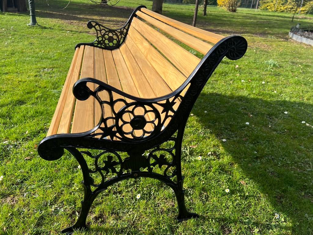 Banc de jardin pieds en fonte, Enlèvement, Comme neuf